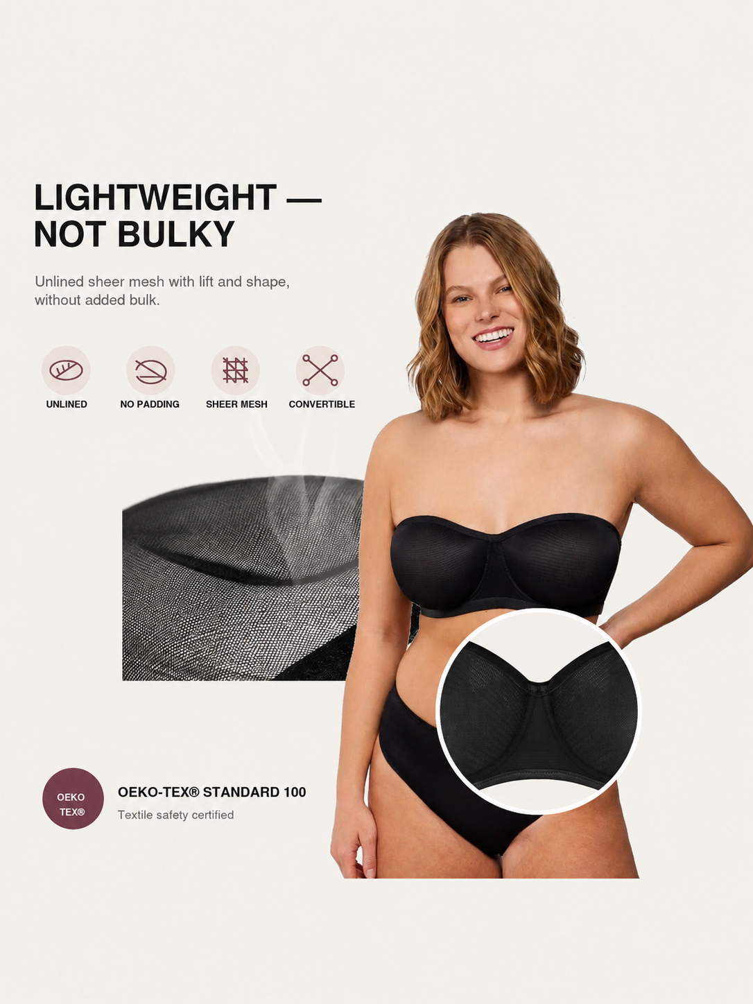 Stay-Put Convertible Strapless Bra